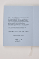 Block Printed Ruled Notebook (A5) - Songbird Blue Stone - The Irish Country Home