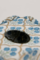 Blue Floral Block Print Tissue Box Cover - The Irish Country Home
