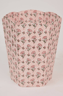 Pink Floral Block Print Paper Basket - The Irish Country Home