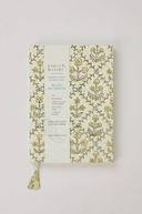 Block Printed Ruled Notebook A5 - Floral Lattice Buttercream - The Irish Country Home