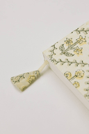Block Printed Ruled Notebook A5 - Floral Lattice Buttercream - The Irish Country Home