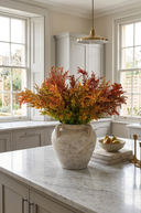Faux Orange and Green Mini Ruscus Bush
