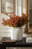 Faux Orange and Green Mini Ruscus Bush