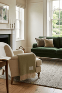Supersoft Lambswool Throw Landscape Green - The Irish Country Home