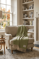 Supersoft Lambswool Throw Landscape Green - The Irish Country Home