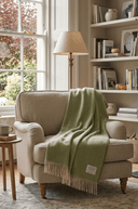 Supersoft Lambswool Throw Landscape Green - The Irish Country Home