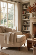 Supersoft Herringbone Lambswool Throw Soft Beige