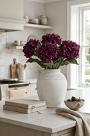 Faux Dried Burgundy Hydrangea Stem - The Irish Country Home