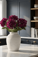 Faux Dried Burgundy Hydrangea Stem - The Irish Country Home