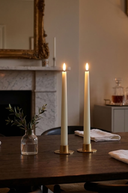 Warm White LED Ivory Dinner Candles 11in