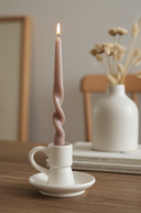 MÆGEN Twist Taper Candles - 3 Pack - Mink