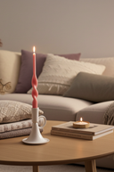 MÆGEN Twist Taper Candles - 3 Pack - Plaster Pink