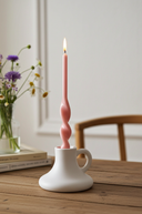 MÆGEN Twist Taper Candles - 3 Pack - Plaster Pink