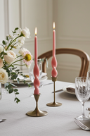 MÆGEN Twist Taper Candles - 3 Pack - Plaster Pink