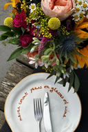 Statement Plate - 'Never Count Years of Glasses of Wine.'