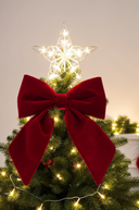 Deep Red/Burgundy Velvet Christmas Bow With Clip 45cm