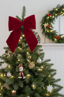 Deep Red/Burgundy Velvet Christmas Bow With Clip 45cm