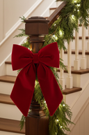 Deep Red/Burgundy Velvet Christmas Bow With Clip 45cm