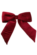 Deep Red/Burgundy Velvet Christmas Bow With Clip 68cm