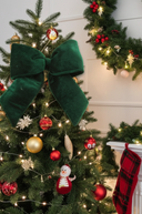 Deep Green Velvet Christmas Bow With Clip 48cm