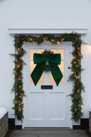 Deep Green Velvet Christmas Bow With Clip 68cm