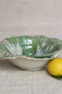 Glazed Bowl Green Stripe