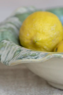 Glazed Bowl Green Stripe