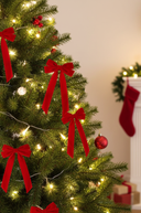 Red Velvet Bow 21cm Set of 6