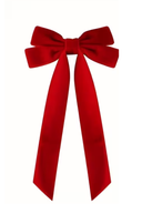 Red Velvet Bow 21cm Set of 6