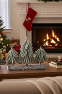Frosted Festive Trees on a Stand