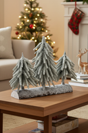 Frosted Festive Trees on a Stand