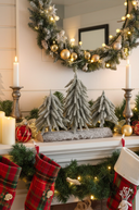 Frosted Festive Trees on a Stand