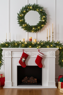 Artificial Spruce Pine Christmas Garland With 100 LED Lights 9ft/2.75m