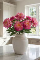 Faux Dark Pink Peony