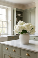 Bunch of Mophead Hydrangeas & Athena Vase