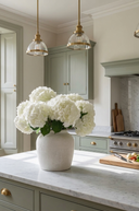 Bunch of Mophead Hydrangeas & Athena Vase