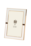 Beige & Gold Enamel Photo Frame 4x6 Inch