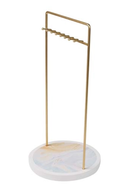 Gold & Marble Look Jewellery Stand 15x10x30cm