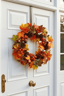 Faux Maple Leaf Wreath 60cm - The Irish Country Home