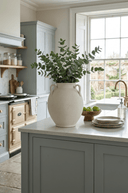 White Ceramic Vase with Handles 28x28x30cm - The Irish Country Home