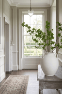 White Ceramic Vase with Handles 28x28x30cm - The Irish Country Home