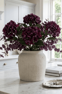 Faux Dried Burgundy Hydrangea Stem - The Irish Country Home