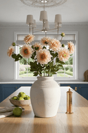 Faux Blush Dahlia Stem 72cm - The Irish Country Home
