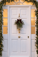 Cedar Hanger with Velvet Bow & Bells 60cm - The Irish Country Home