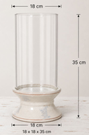 Large Ceramic Candle Lamp 35cm