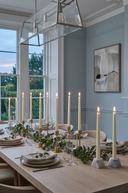 Warm White LED Ivory Dinner Candles 11in