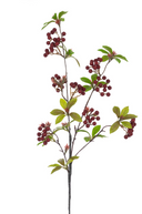 Faux Red Berry Spray 89cm