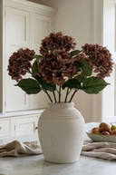 Faux Dried Brown Hydrangea Stem 60cm