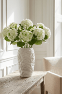 Small Faux Green & White Hydrangea - The Irish Country Home