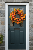 Faux Autumn Pumpkin Wreath - The Irish Country Home